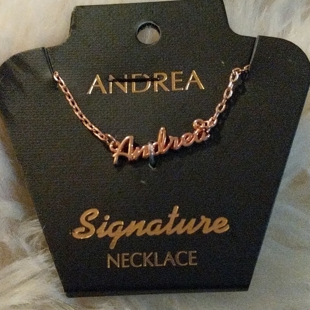 - Andrea rose gold necklace